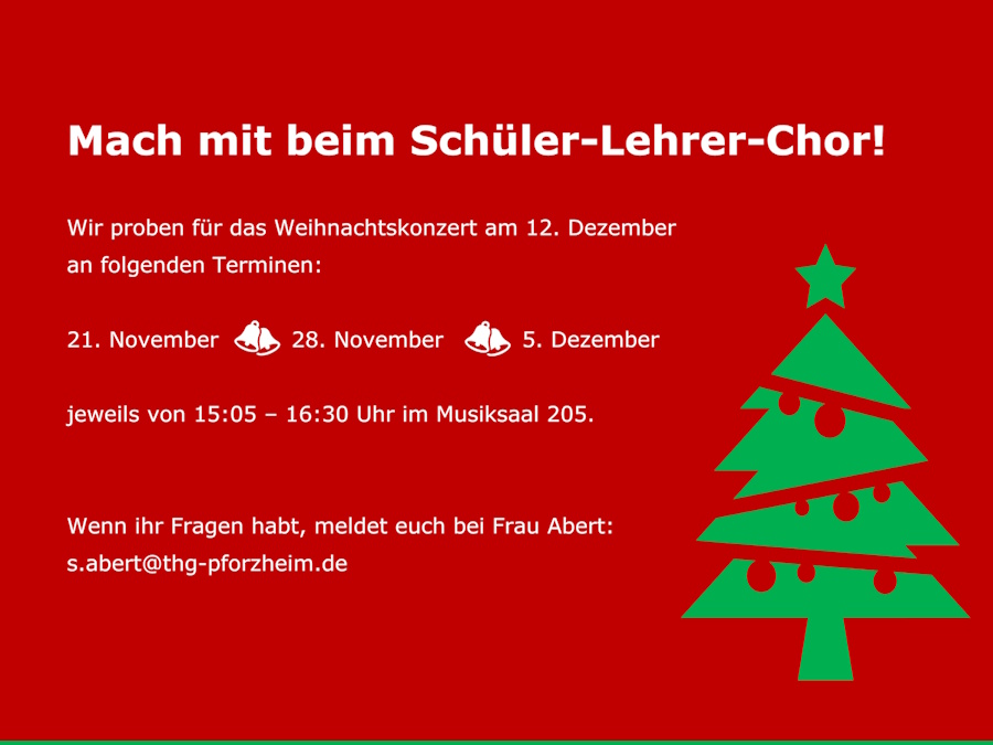 Mach mit beim Schüler-Lehrer-Chor!