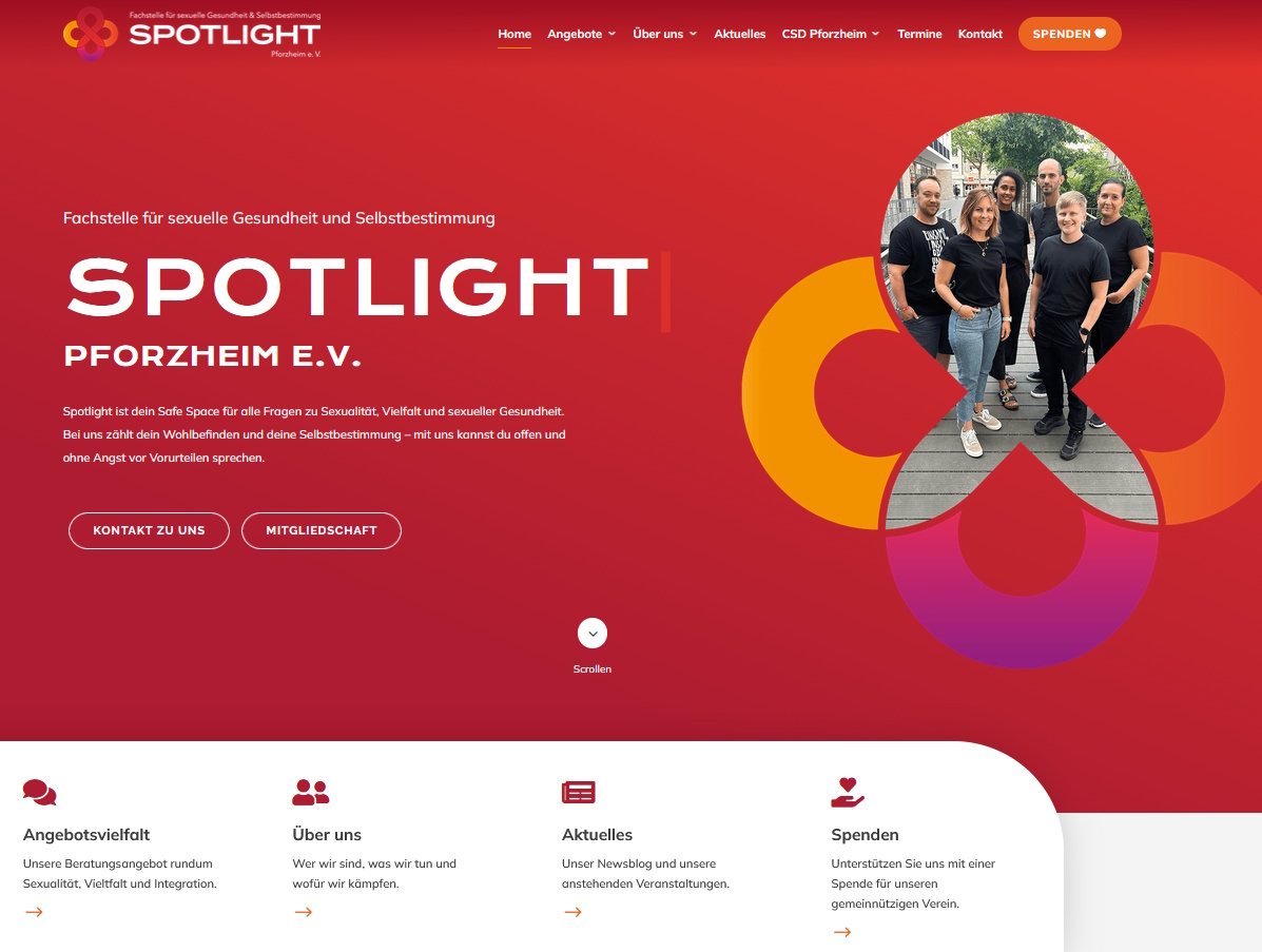 Screenshot: SPOTLIGHT Pforzheim e.V. (https://www.spotlight-pforzheim.de/) Image