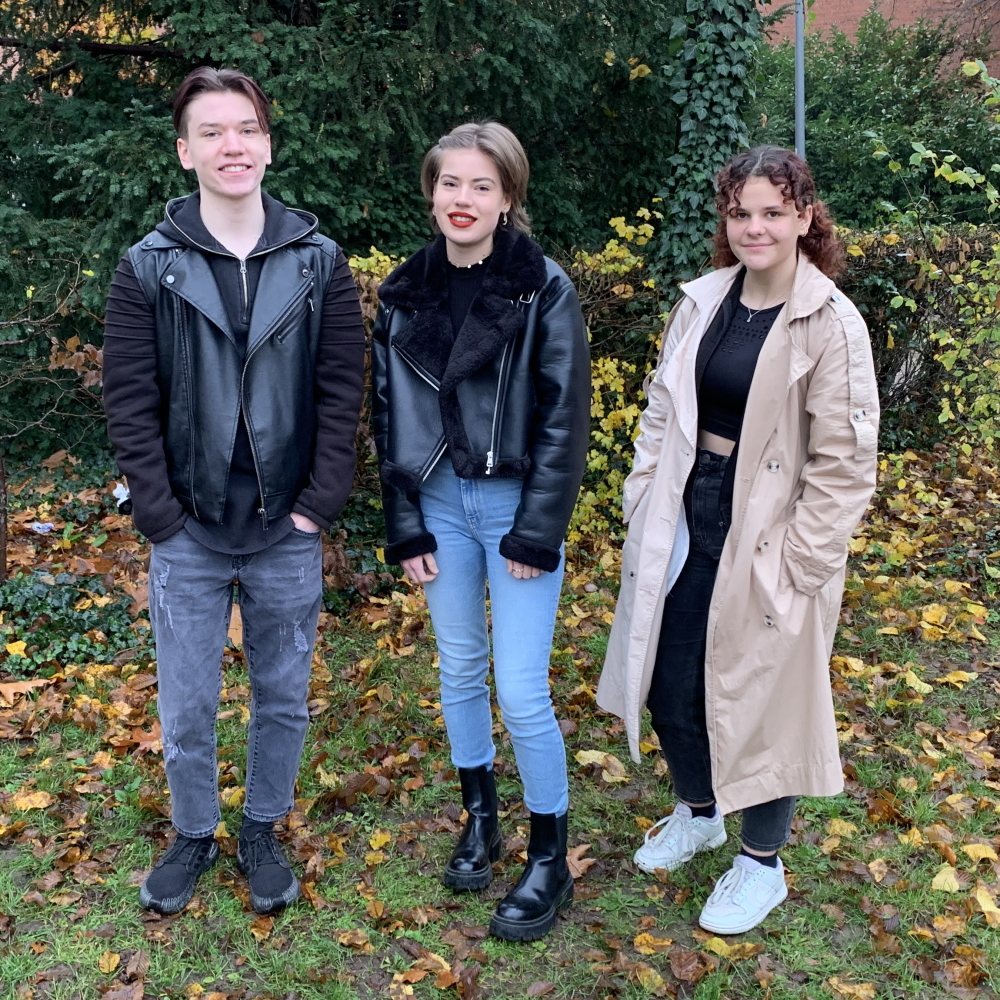 Levin Birr (10a, 1. Stv.), Hanna Mann (JS 2), Celina Müller (10b) Image